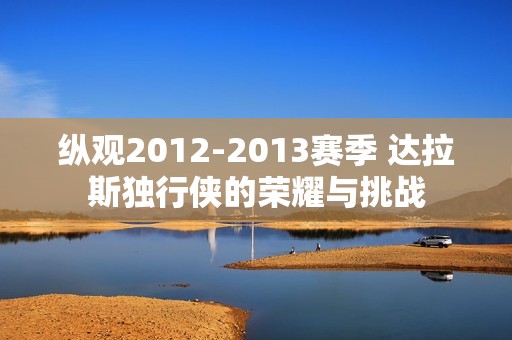 纵观2012-2013赛季 达拉斯独行侠的荣耀与挑战