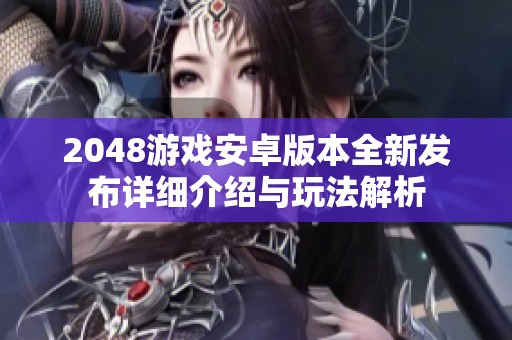 2048游戏安卓版本全新发布详细介绍与玩法解析