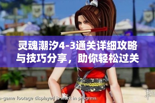 灵魂潮汐4-3通关详细攻略与技巧分享，助你轻松过关