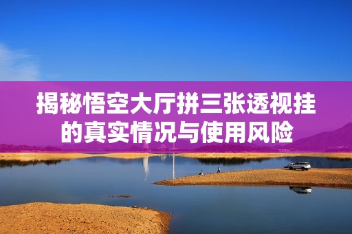 揭秘悟空大厅拼三张透视挂的真实情况与使用风险