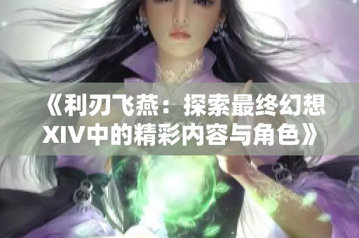 《利刃飞燕：探索最终幻想XIV中的精彩内容与角色》