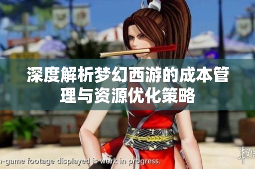 深度解析梦幻西游的成本管理与资源优化策略