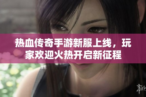 热血传奇手游新服上线，玩家欢迎火热开启新征程
