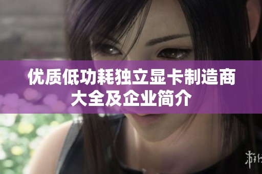 优质低功耗独立显卡制造商大全及企业简介