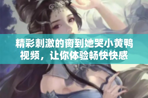 精彩刺激的脔到她哭小黄鸭视频，让你体验畅快快感