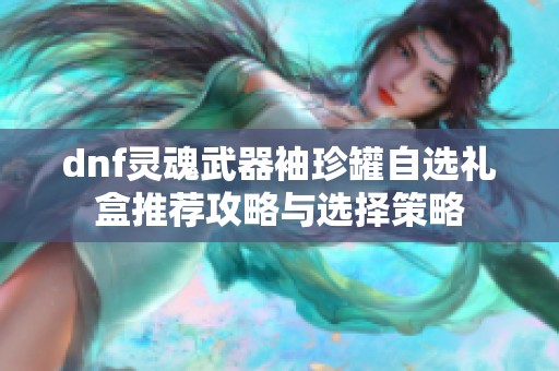 dnf灵魂武器袖珍罐自选礼盒推荐攻略与选择策略