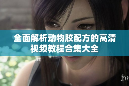 全面解析动物胶配方的高清视频教程合集大全