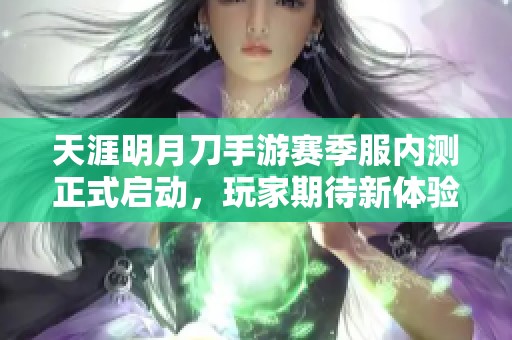 天涯明月刀手游赛季服内测正式启动，玩家期待新体验